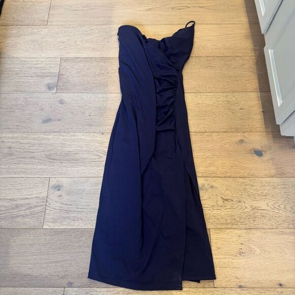 $55 Halara Crossover Ruched Backless Lace Up Split Bodycon size XL - Picture 5 of 8